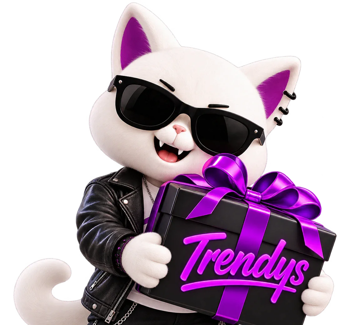 Кот Trendys с подарком